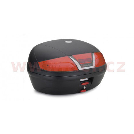 MONOLOCK TopCase - 46l, KAPPA (černý, červené odrazky, kompozit, vč. Plotny K628)