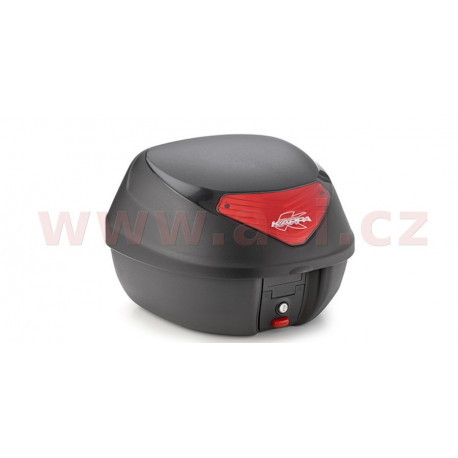 MONOLOCK TopCase - 29l, KAPPA (černý, červená odrazka, vč. plotny a univerzální mont. sady)