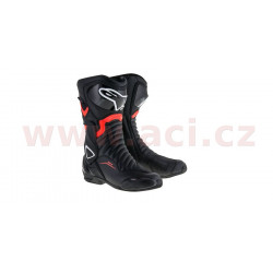 boty S-MX 6 Drystar, ALPINESTARS (černé/červená fluo)