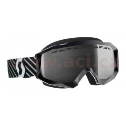 brýle HUSTLE X MX ENDURO, SCOTT - USA (černé/bílé, dvojité light sensitive plexi s čepy pro slídy)