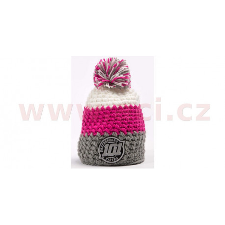 čepice PATROL BEANIE, 101 RIDERS dámský (šedá/růžová)